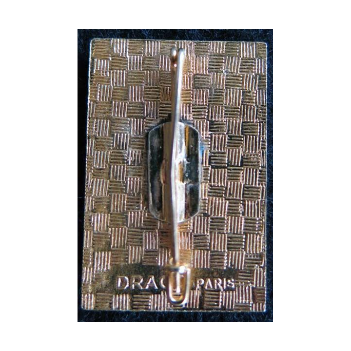 3° REI : insigne métallique du 3° régiment étranger d'infanterie de fabrication Drago Paris en émail