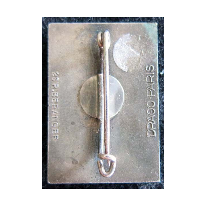 3° REI : insigne métallique du 3° régiment étranger d'infanterie de fabrication Drago Béranger en émail