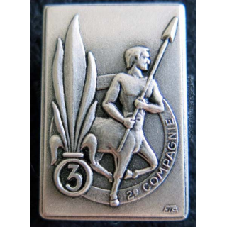3° REI : insigne de la 2° compagnie du 3° régiment étranger d'infanterie de fabrication FIA