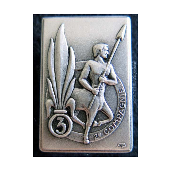 3° REI : insigne de la 2° compagnie du 3° régiment étranger d'infanterie de fabrication FIA