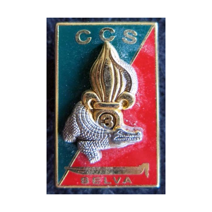 3° REI : insigne de la CCS SELVA du 3° régiment étranger d'infanterie de fabrication Guymo