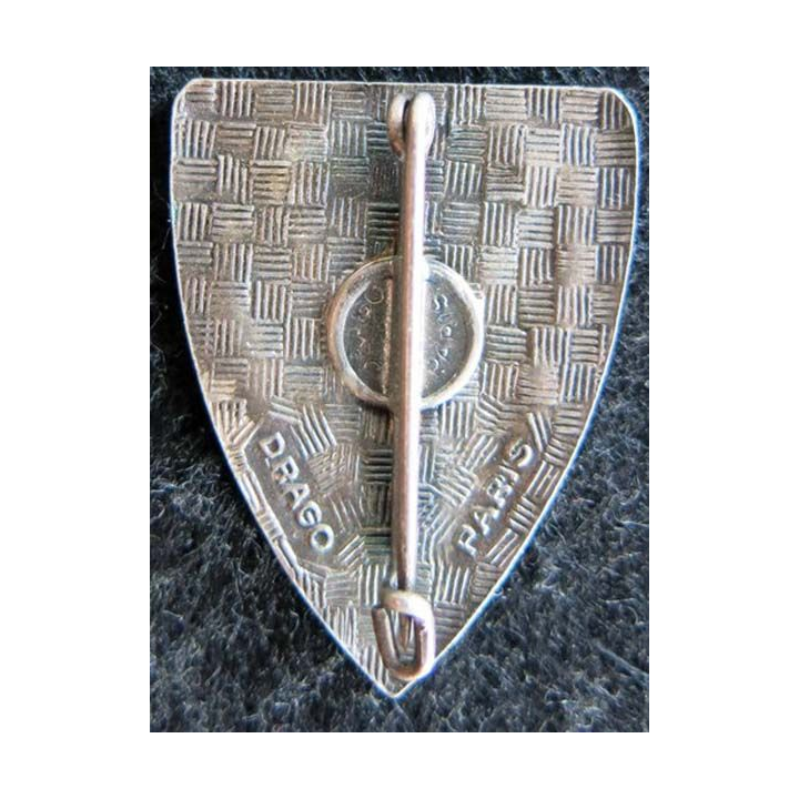 1° REP : insigne métallique du 1° régiment étranger parachutiste de fabrication Drago Paris émail