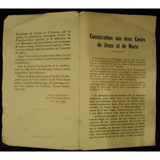 CONSÉCRATION AUX DEUX COEURS DE JÉSUS ET DE MARIE