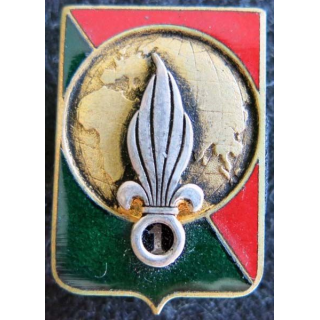 1° REI : Insigne métallique du 1° Régiment étranger d'infanterie de fabrication Drago Paris