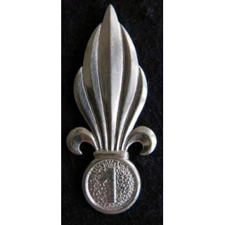 LEGION : flamme de béret argentée (Algérie) du 1° régiment étranger de cavalerie Drago Paris