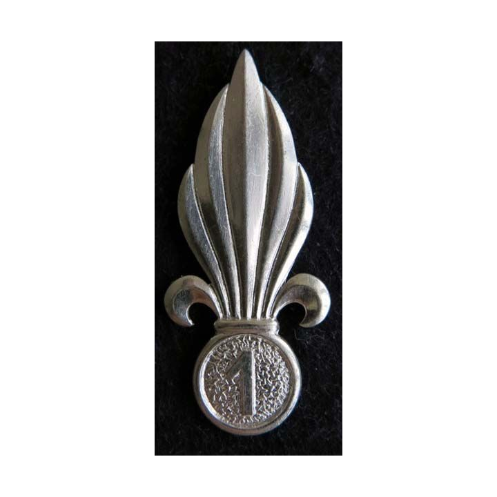 LEGION : flamme de béret argentée (Algérie) du 1° régiment étranger de cavalerie Drago Paris