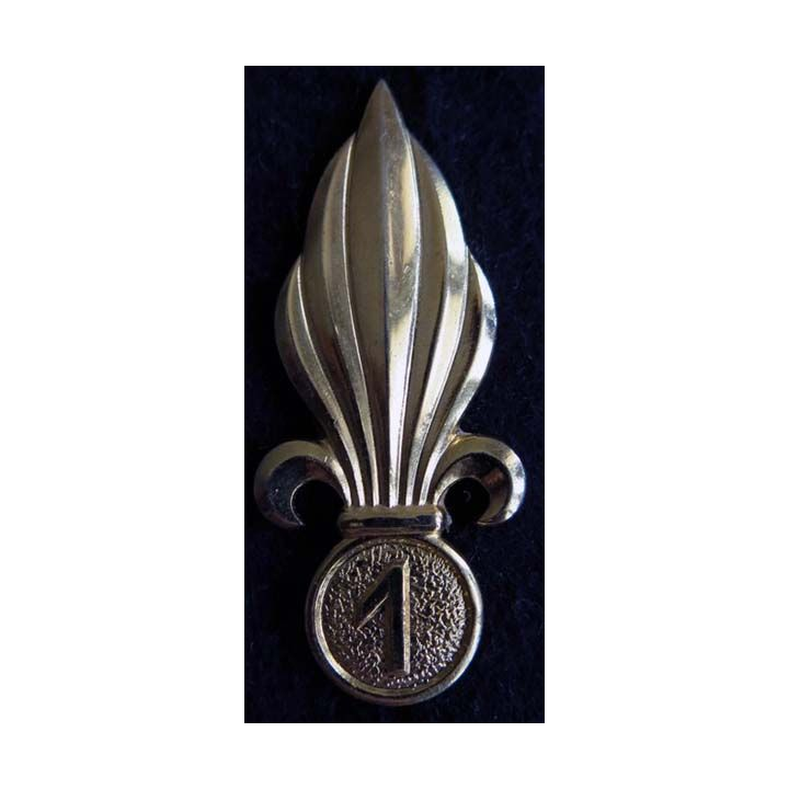 LEGION : flamme de béret dorée (Algérie) du 1° régiment étranger d'infanterie Courtois