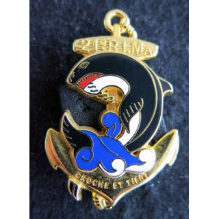 21° RIMA : insigne métallique du 21° régiment d'infanterie de marine fabrication Boussemart