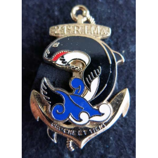 21° RIMA : insigne métallique du 21° régiment d'infanterie de marine fabrication Drago Paris
