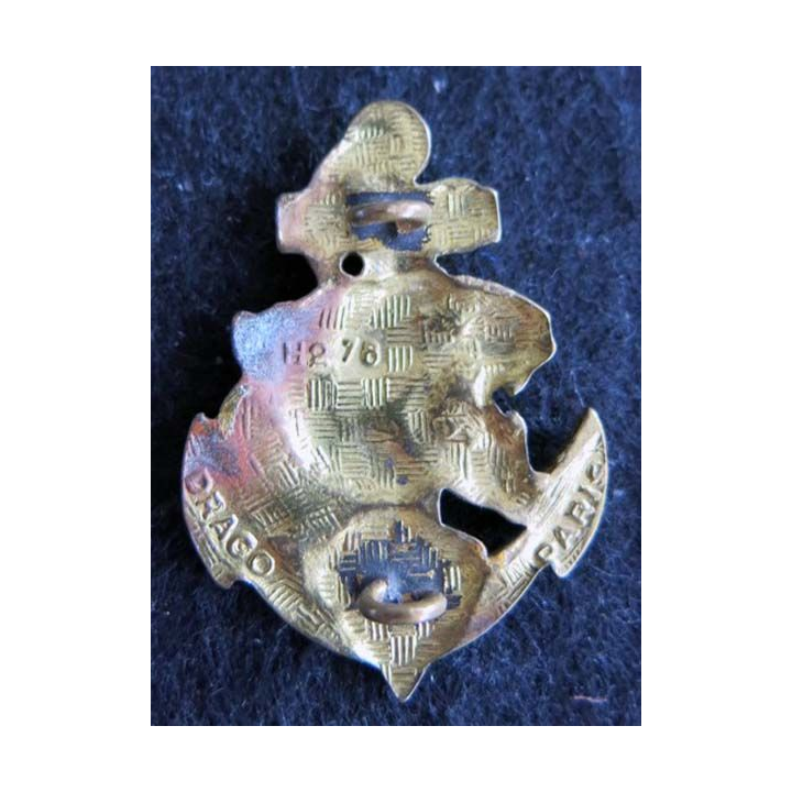 23° RIC : insigne métallique du 23° régiment d'infanterie coloniale  de fabrication Drago Paris H. 278 en émail