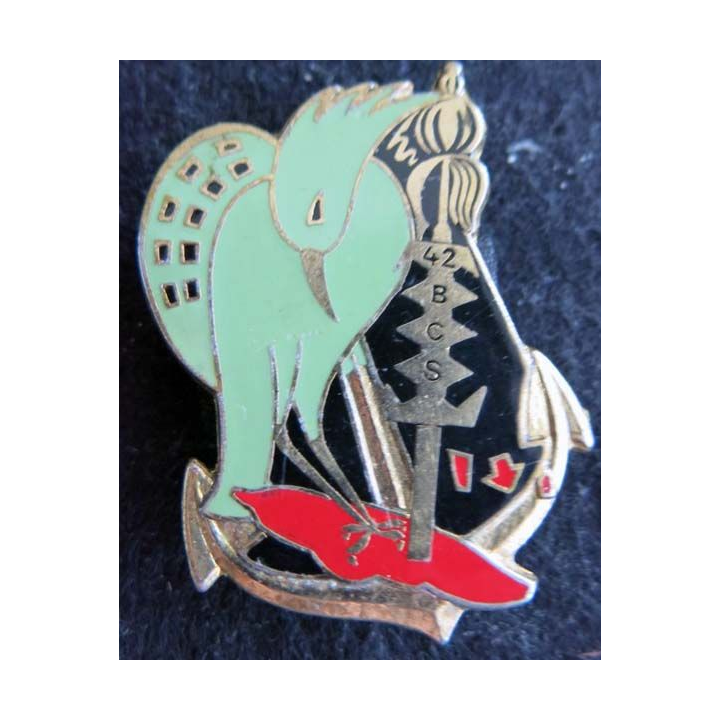 42° BCS : Insigne métallique du 42° bataillon de commandement et services de fabrication Drago G. 2003