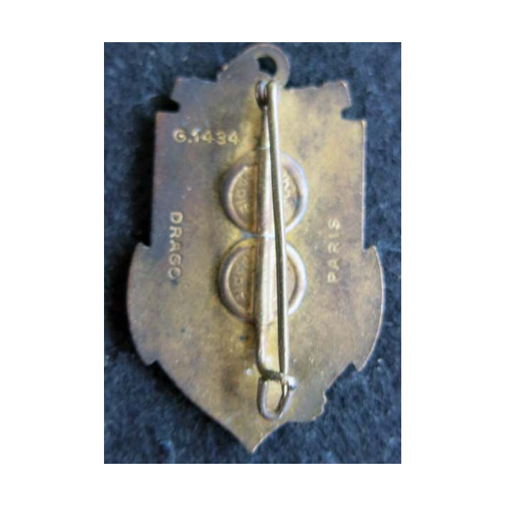 7° DMR-CI : Insigne de la 7° division mécanique rapide centre d'instruction de fabrication Drago Paris G. 1434 en émail