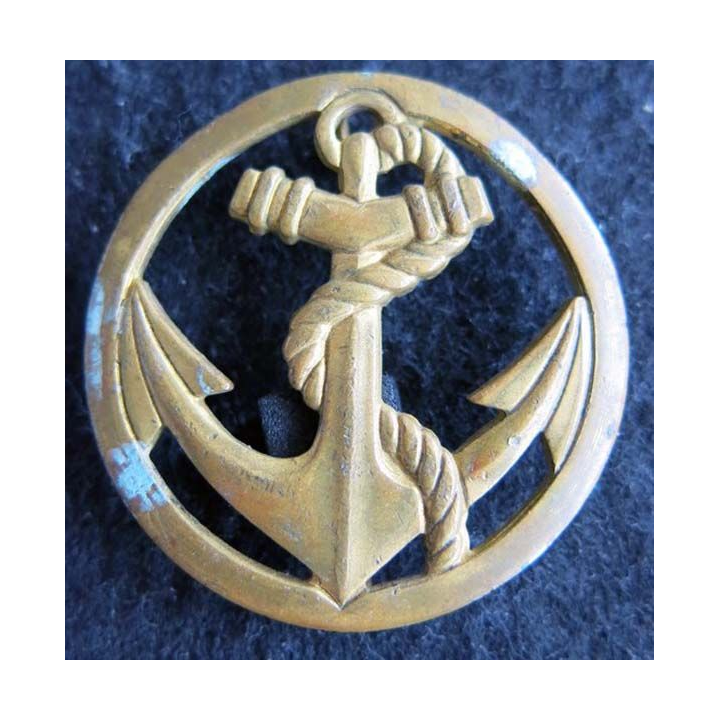 TDM : Insigne béret troupes de Marine de fabrication Béraudy Vaure 4,4 cm