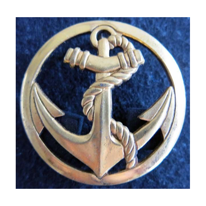 TDM : Insigne béret troupes de Marine de fabrication Béraudy Vaure 4,4 cm