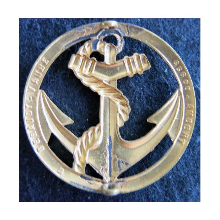 TDM : Insigne béret troupes de Marine de fabrication Béraudy Vaure 4,4 cm