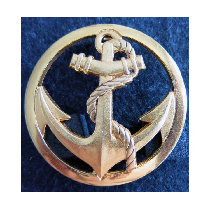 TDM : Insigne béret troupes de Marine de fabrication Mourgeon 4,4 cm