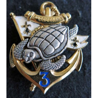 3° RIMA : Insigne métallique de la 5° Cie du 3° Régiment d'Infanterie de Marine de fabrication Boussemart 2003