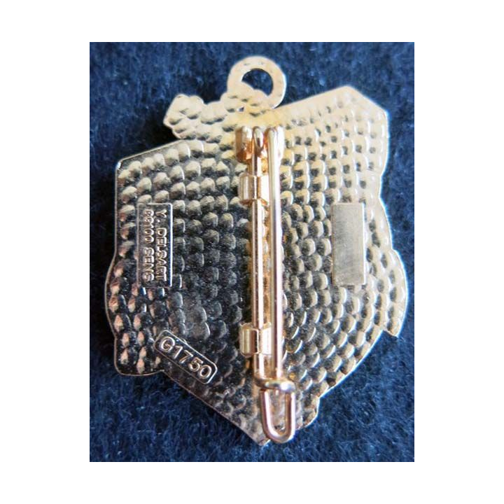 72° RIMA : Insigne métallique du 72° régiment d'infanterie de Marine de fabrication Delsart G. 1750