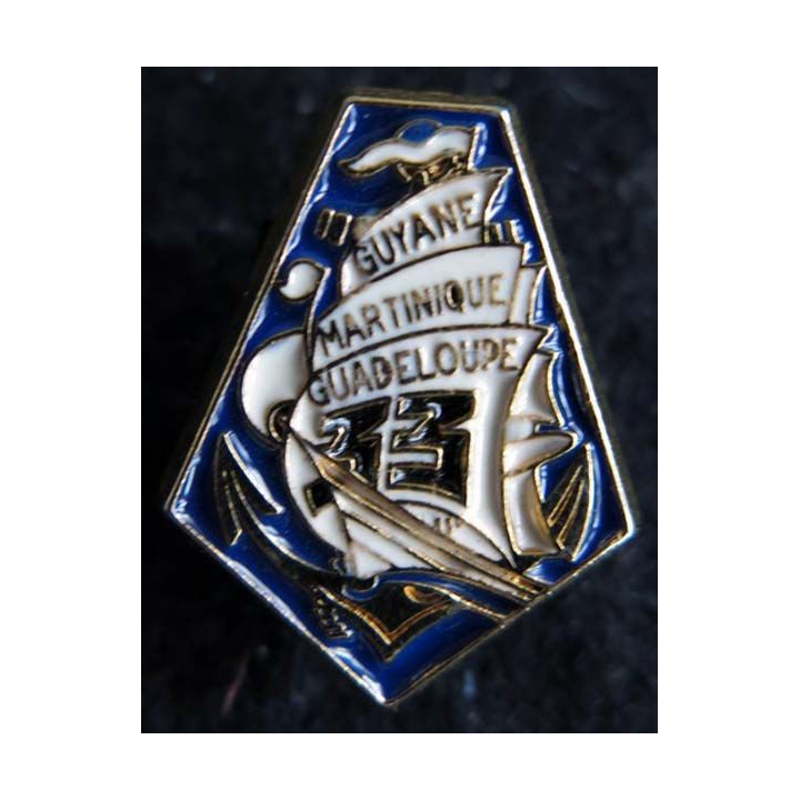 33° RIMA : insigne métallique en réduction  du 33° régiment d'infanterie de Marine Y.B 2001