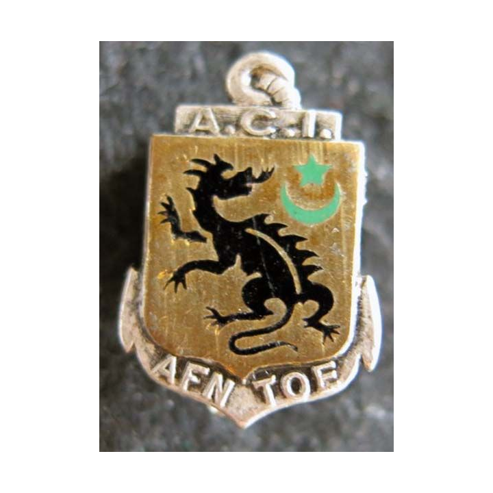 ACI AFN TOE : insigne métallique en réduction des anciens combattants d'Indochine d'AFN et TOE