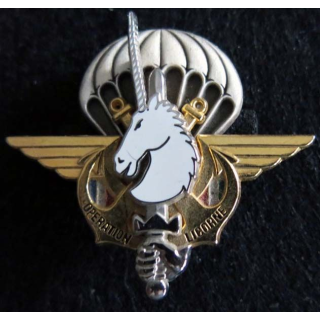 LICORNE :  insigne métallique de l'opération LICORNE République de Côte d'Ivoire Y.Boussemart  2002