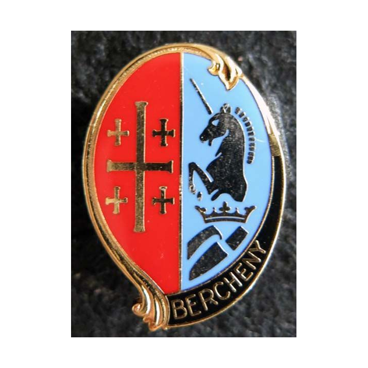 1° RHP : insigne métallique du 1° régiment de hussards parachutistes de fabrication Delsart H. 295