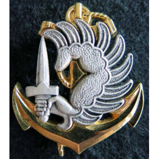 PARA : insigne de béret des troupes parachutistes aéroportées des troupes de marine en 2 pièces de fabrication Beraudy-Vaure