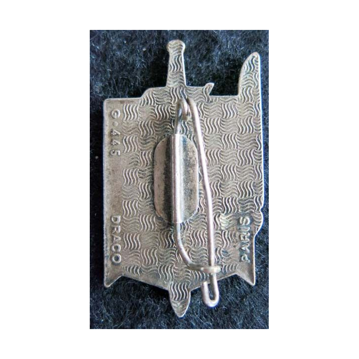 3° RPIMA : insigne métallique du 3° régiment parachutiste d'infanterie de marine de fabrication Drago Paris G. 445 plat