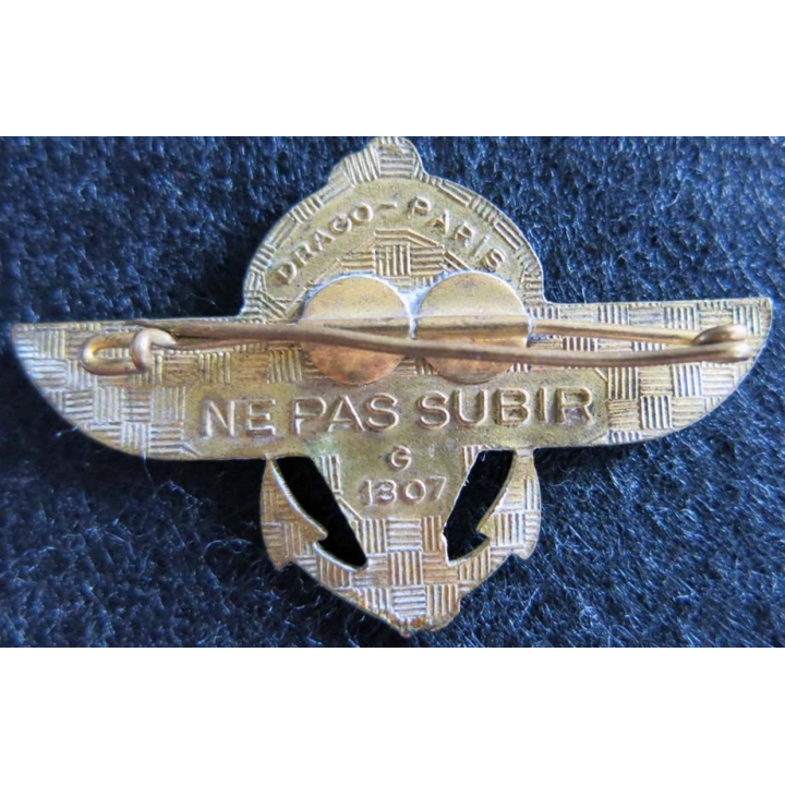 2° RPIMA : insigne métallique du 2° régiment parachutiste d'infanterie de marine Drago G. 1307 en émail