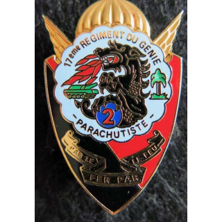 17° RGP: insigne de la 2° compagnie du 17° régiment du génie parachutiste Delsart