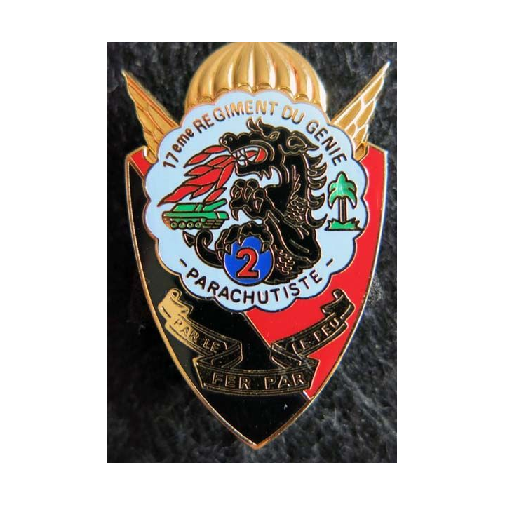 17° RGP: insigne de la 2° compagnie du 17° régiment du génie parachutiste Delsart