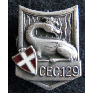 CEC 129° RI : insigne métallique du centre d'entrainement commando 129° RI de fabrication Drago G. 2526 émail