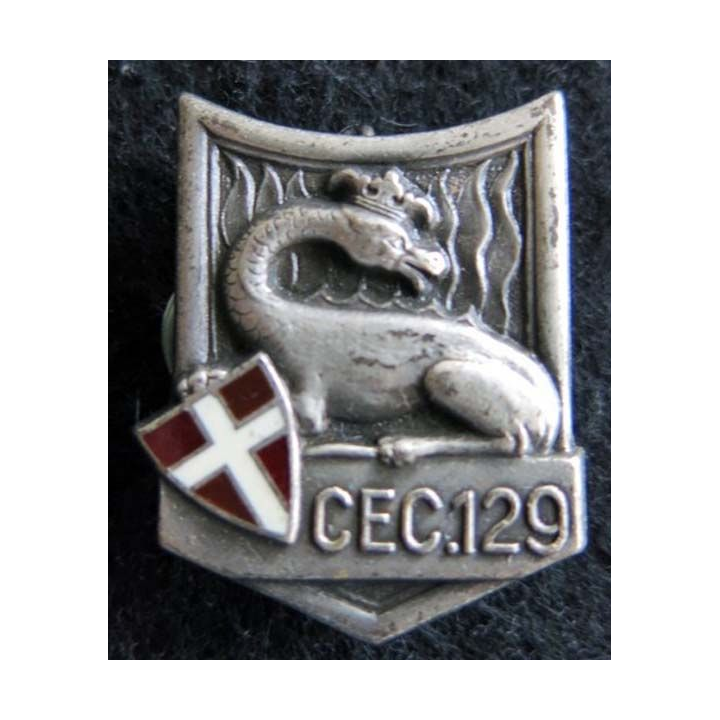 CEC 129° RI : insigne métallique du centre d'entrainement commando 129° RI de fabrication Drago G. 2526 émail