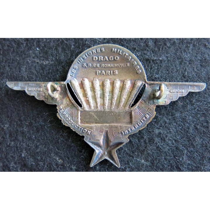BREVET PARA : Brevet parachutiste Drago Romainville déposé non numéroté