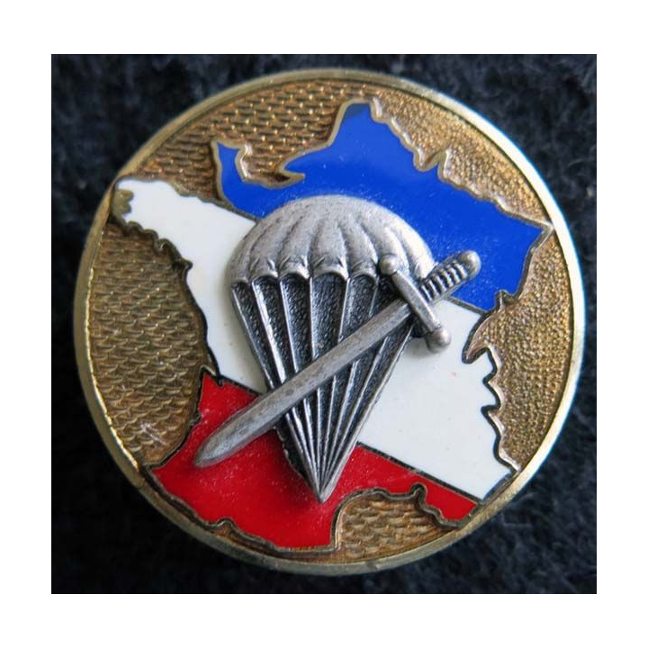 1° BPC : insigne métallique du 1° bataillon de choc Delsart G. 455 en relief
