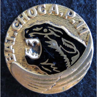 11° BCAP : insigne métallique du 11° bataillon de choc aéroporté de fabrication Drago Paris G. 572 en émail