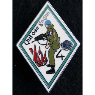 1° RD : insigne métallique du 1° escadron du 1° régiment de dragons 4° Cie FORPRONU Ballard