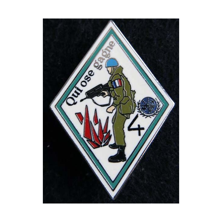 1° RD : insigne métallique du 1° escadron du 1° régiment de dragons 4° Cie FORPRONU Ballard