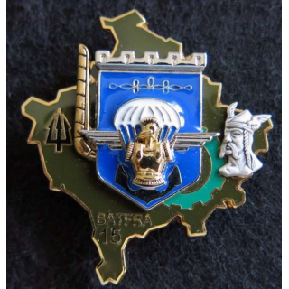 17° RGP 92° RI : insigne du 17° régiment Génie parachutiste 92° RI Kosovo  J.Y Segalen