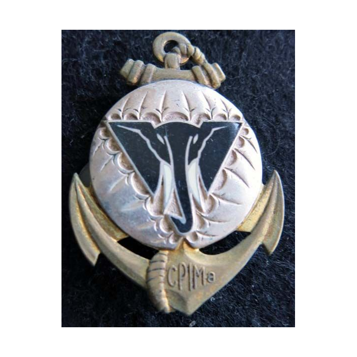CPIMA : Insigne métallique de la compagnie parachutiste d’infanterie de marine Drago G. 1032 émail