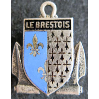 LE BRESTOIS : insigne métallique de l'Escorteur rapide Le Brestois de fabrication Drago Paris en émail