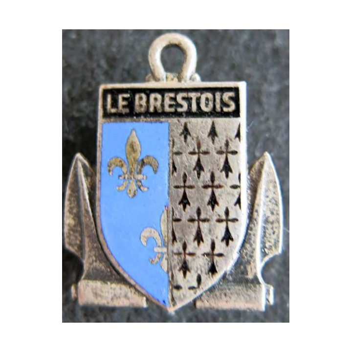 LE BRESTOIS : insigne métallique de l'Escorteur rapide Le Brestois de fabrication Drago Paris en émail