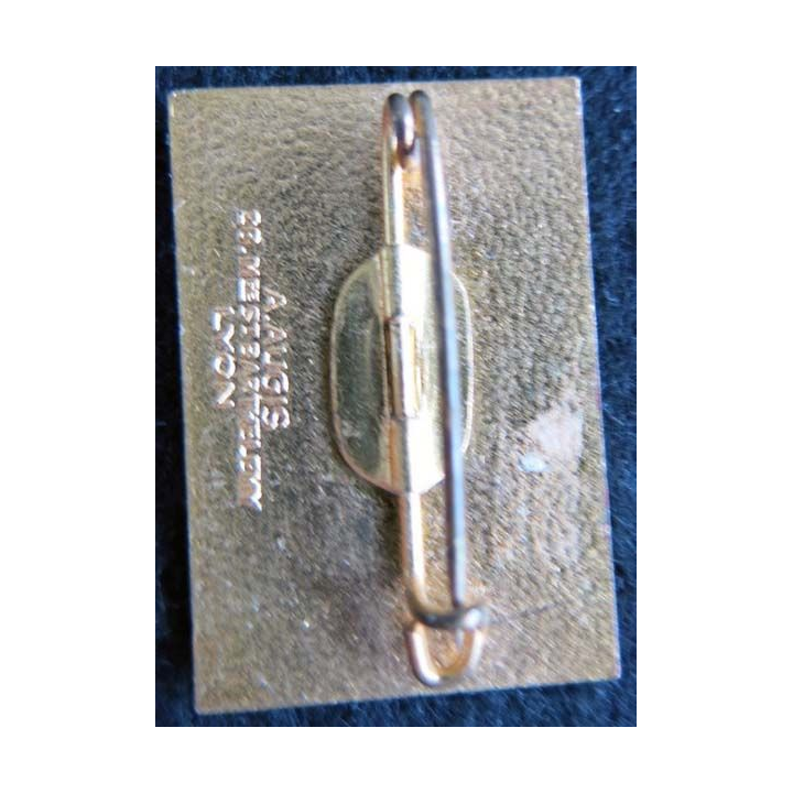 GRENADIER : insigne métallique du patrouilleur Grenadier dos lisse doré fabrication Augis Lyon en émail