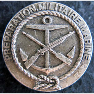 MARINE : Insigne métallique de la préparation militaire marine de fabrication Coinderoux Paris