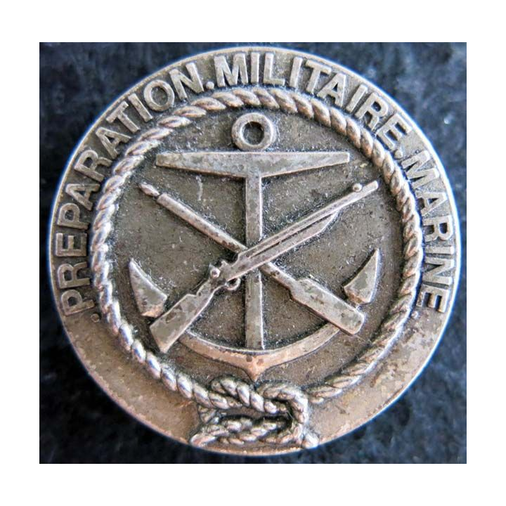 MARINE : Insigne métallique de la préparation militaire marine de fabrication Coinderoux Paris