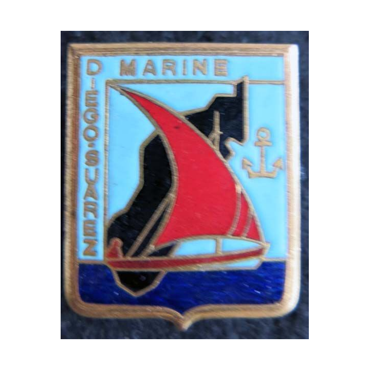 MARINE : Insigne métallique de la Marine à Madagascar Drago Paris en émail