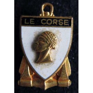 LE CORSE : insigne métallique de l'escorteur rapide Le Corse de fabrication Augis Lyon en émail