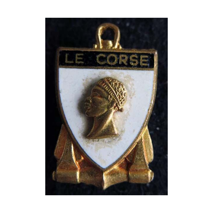 LE CORSE : insigne métallique de l'escorteur rapide Le Corse de fabrication Augis Lyon en émail