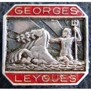 GEORGES LEYGUES : insigne métallique du croiseur Georges Leygues fabrication EBY en émail