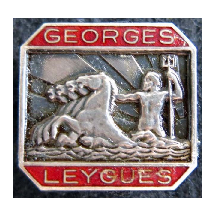 GEORGES LEYGUES : insigne métallique du croiseur Georges Leygues fabrication EBY en émail